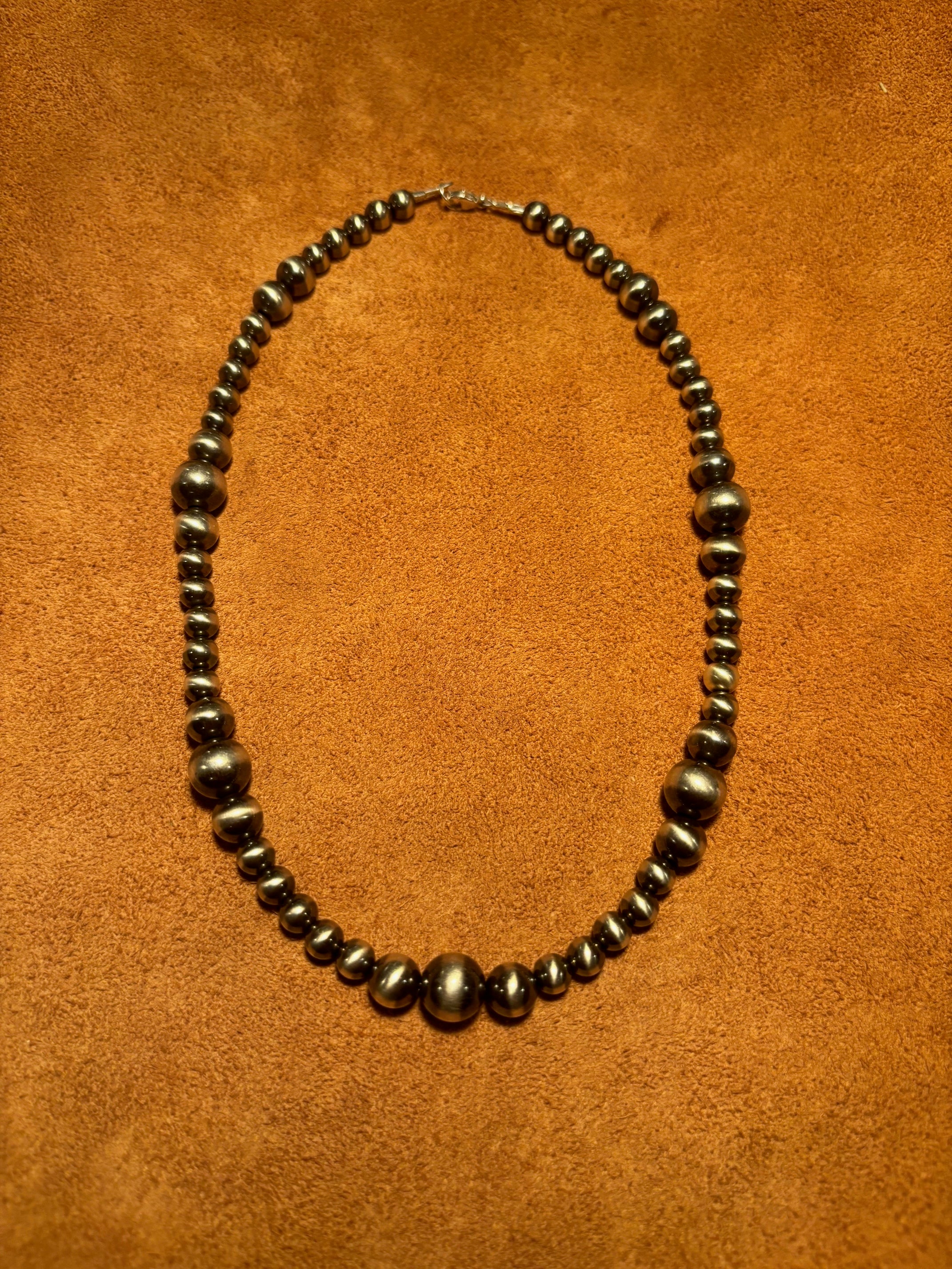Navajo Pearl 16" Graduated Necklace with 6mm, 8mm, and 10mm beads