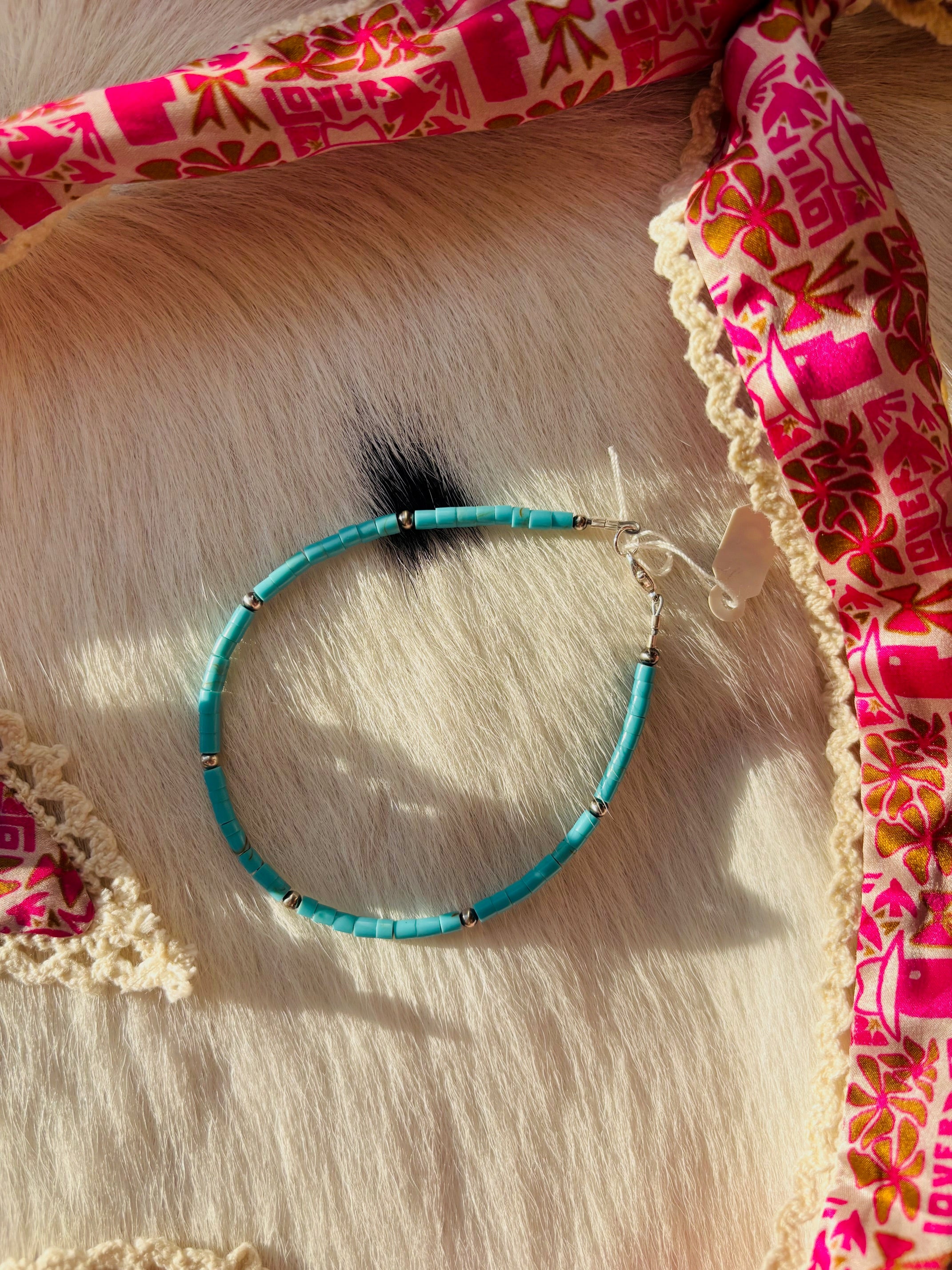 Heishi Turquoise and Navajo Pearl Bracelet