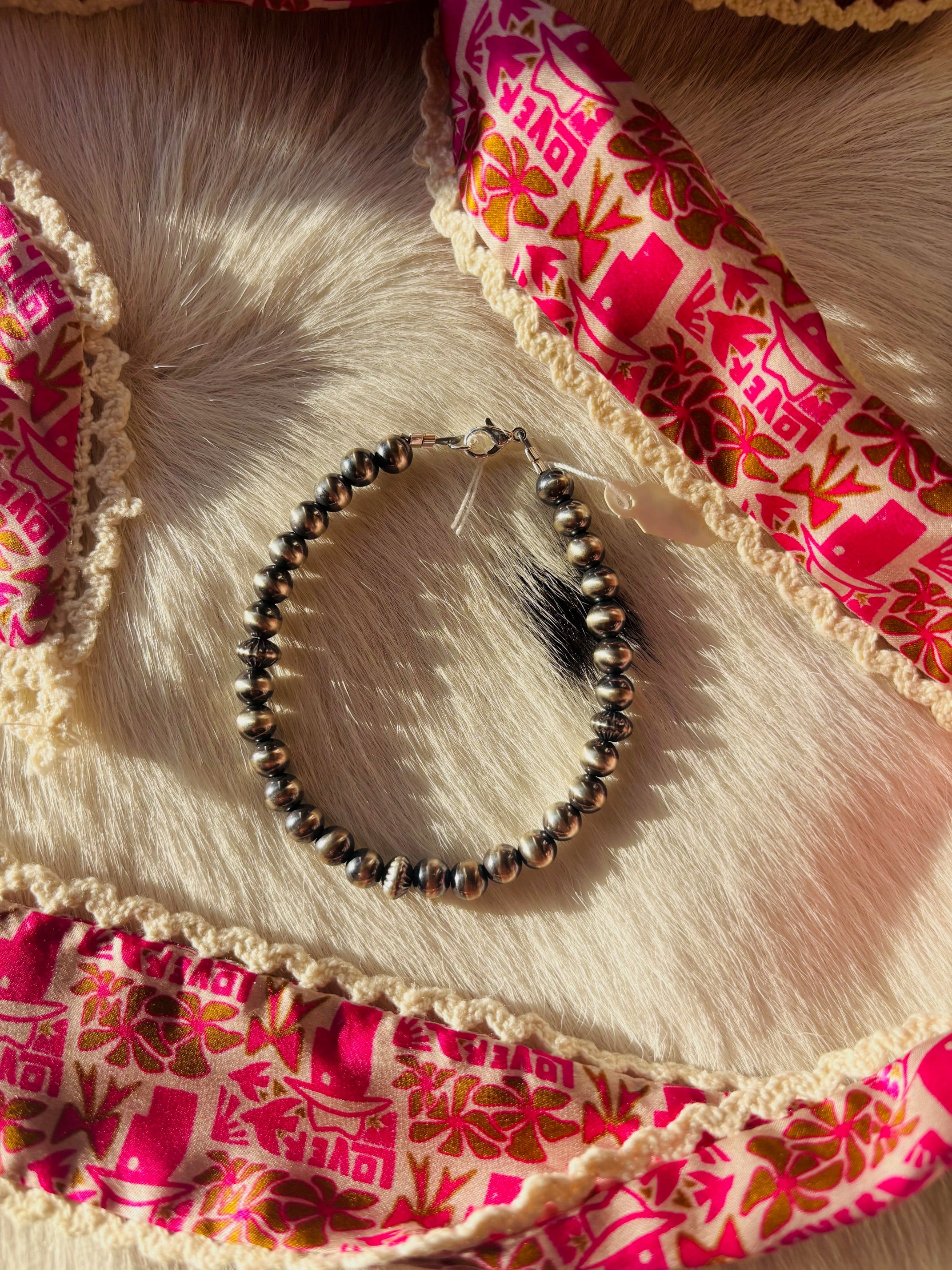 Navajo 6mm and Navajo Saucer Bracelet