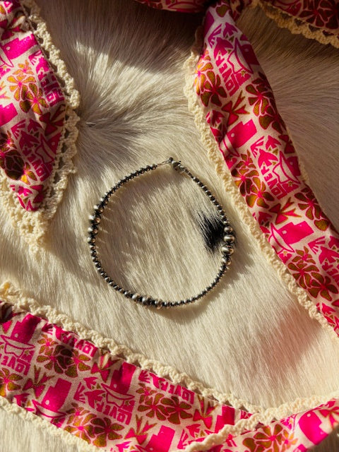 Navajo Graduated 3mm, 4mm, 5mm, and 6mm Pearl Bracelet