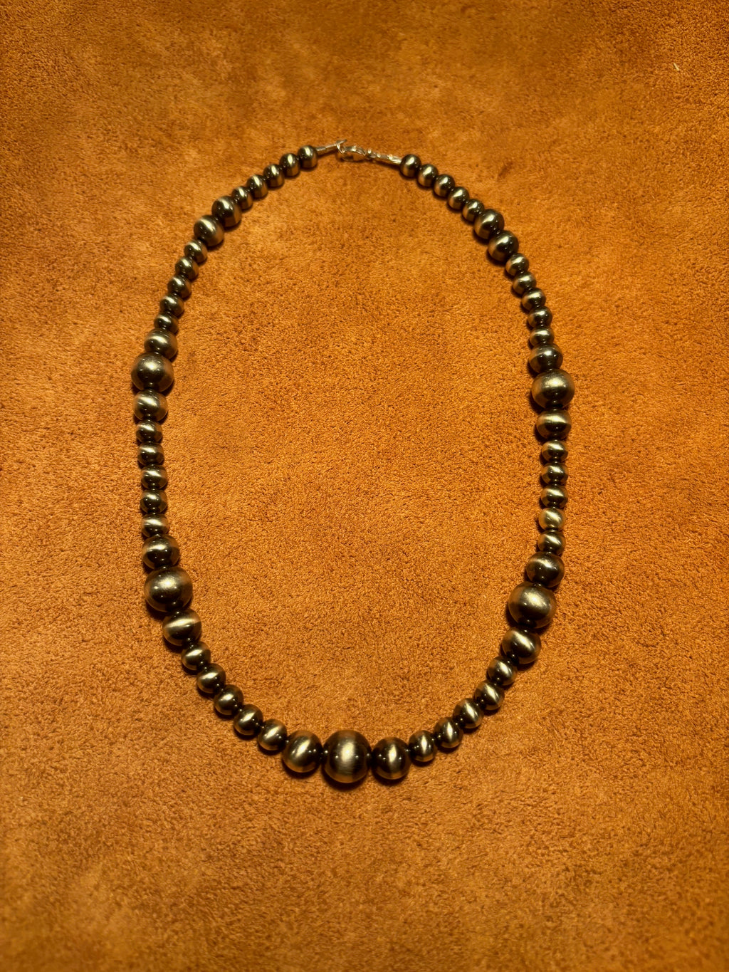 Navajo Pearl 16" Graduated Necklace with 6mm, 8mm, and 10mm beads